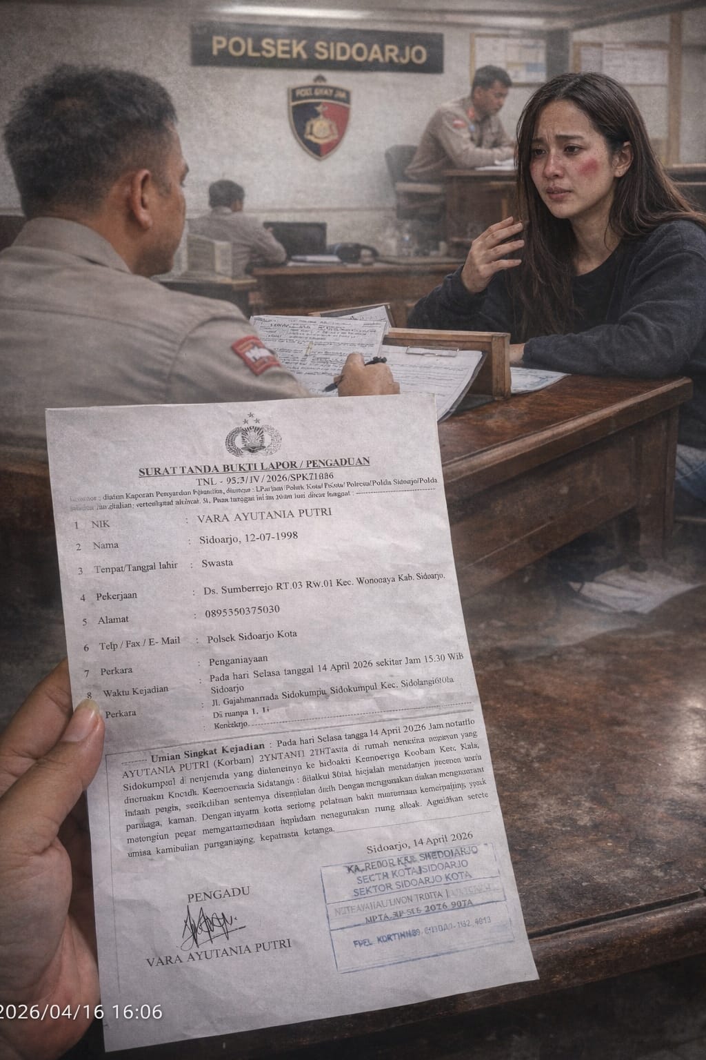 Diduga Dianiaya Kerabat, Perempuan di Sidoarjo Tempuh Jalur Hukum